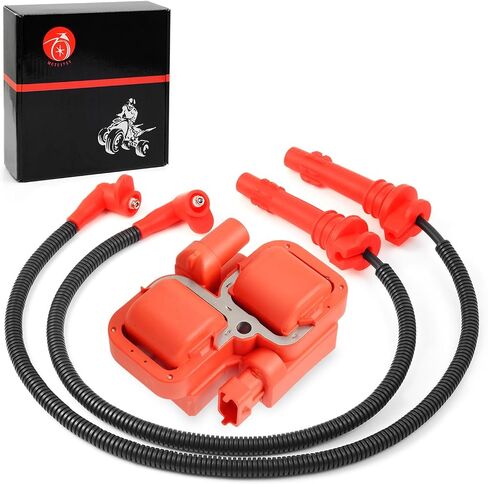 Ignition Coil and Spark Plug Wire Cap for Polaris Ranger Crew XP 900 1000 General XP 4 1000 2013-2023 3022662 4014032 4014033 4017692 4017693 in Saudi Arabia