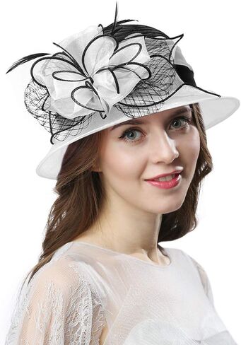 Original One Women's Fancy Two Tone Lightweight Cloche Church Derby Hat in Saudi Arabia