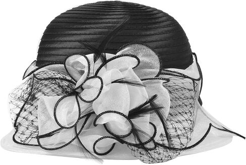 Original One Women's Fancy Two Tone Lightweight Cloche Church Derby Hat in Saudi Arabia