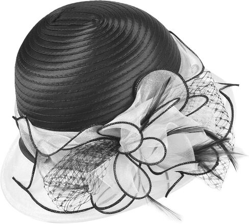 Original One Women's Fancy Two Tone Lightweight Cloche Church Derby Hat in Saudi Arabia