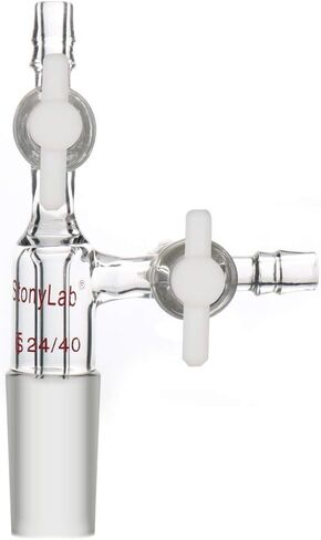 محول نقل فراغ زجاجي من stonylab، محول فراغ زجاجي البورسليكات مع صمامات PTFE ومفصل داخلي 14/20 in Kuwait