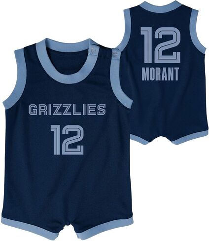 Ja Morant Memphis Grizzlies NBA Baby Infants 12-24 Months Navy Icon Edition Romper Onesie Player Jersey in Saudi Arabia