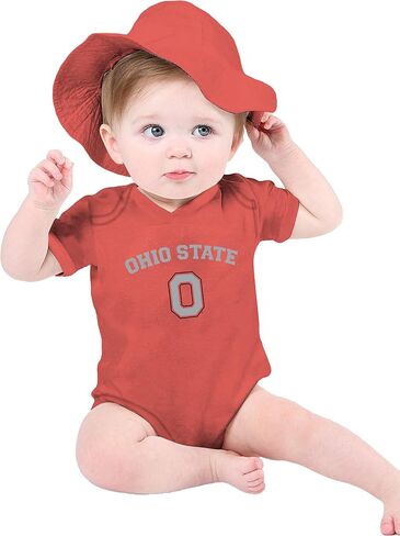 Two Feet Ahead Ohio State Buckeyes 2 Pack Baby Bodysuit Creeper Newborn Infants مرخص رسميًا (أوهايو ستيت باكيز، 6 أشهر) in Kuwait