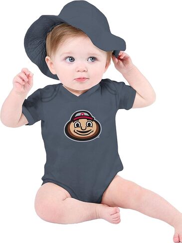 Two Feet Ahead Ohio State Buckeyes 2 Pack Baby Bodysuit Creeper Newborn Infants مرخص رسميًا (أوهايو ستيت باكيز، 6 أشهر) in Kuwait