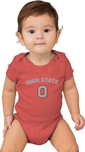 Two Feet Ahead Ohio State Buckeyes 2 Pack Baby Bodysuit Creeper Newborn Infants مرخص رسميًا (أوهايو ستيت باكيز، 6 أشهر) in Kuwait