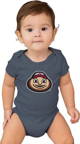 Two Feet Ahead Ohio State Buckeyes 2 Pack Baby Bodysuit Creeper Newborn Infants مرخص رسميًا (أوهايو ستيت باكيز، 6 أشهر) in Kuwait