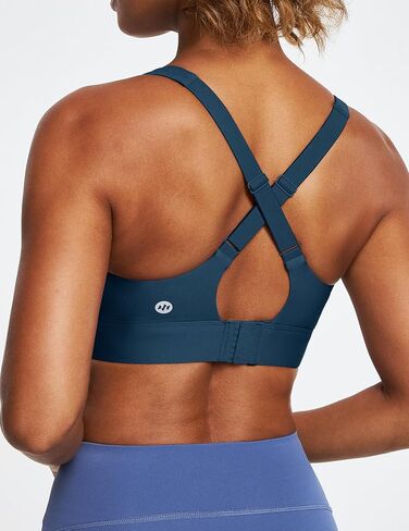 Ewedoos High Impact Sports Bras for Women High Support Zip Front Large Bust Workout Sports Bras with Adjustable Straps in Saudi Arabia