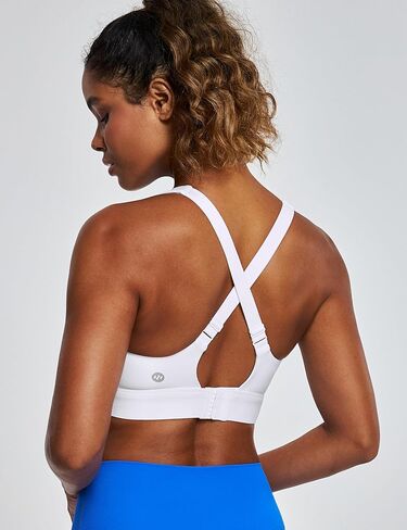 Ewedoos High Impact Sports Bras for Women High Support Zip Front Large Bust Workout Sports Bras with Adjustable Straps in Kuwait