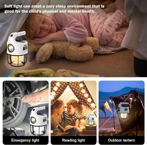 مصابيح يدوية قابلة لإعادة الشحن، فانوس التخييم، مصابيح تخييم LED من QUUREN مع مصباح يدوي ووضع الفانوس، كشاف مقاوم للماء مع لوحة شمسية لشحن انقطاع التيار الكهربائي، كشاف طوارئ للمشي لمسافات طويلة في الهواء الطلق in Kuwait