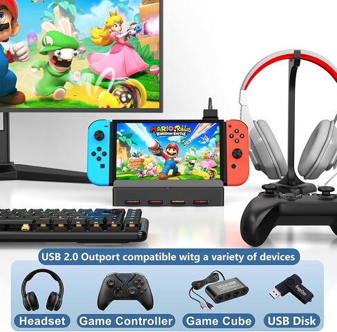 قارئ بطاقات ألعاب RREAKA Switch، نسخة مطورة من محول ألعاب متعدد التبديل، 4 بطاقات قراءة سريعة لمحولات التبديل لنينتندو سويتش/سويتش OLED in Kuwait