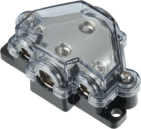 X AUTOHAUX 4 Gauge in 8 Gauge Out 3 Way Stereo AMP Power Ground Distribution Block for Car Audio Splitter Silver Tone in Saudi Arabia