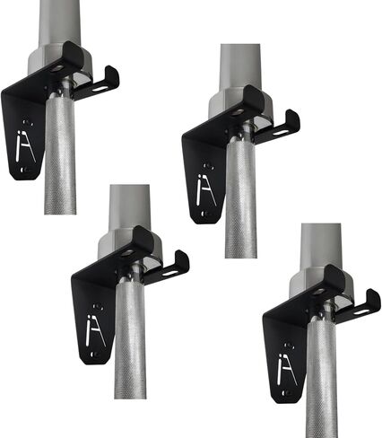 IRON AMERICAN Alpha Barbell Gym Wall Mount Storage 200+ Pound Capacity - Multi-Use Barbell Wall Holder, Barbell Hanger 4.25 x 6.75 x 7.25 Inches - Holds Any Standard Olympic Barbell - Hardware Included in Saudi Arabia
