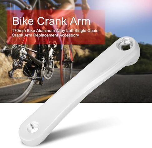 Tbest Bike Crank Arm 170mm Aluminium Alloy Left Crank Set Chain Set for MTB Road Bicycle, Square Rhombic Hole in Saudi Arabia