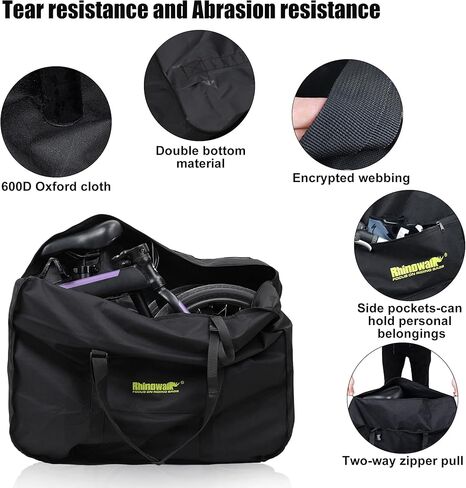 Pinprin للطي دراجة حقيبة حمل 20 بوصة السفر دراجة حقيبة التخزين الدراجة حمل حقيبة النقل ل دراجة هوائية جبلية in Kuwait