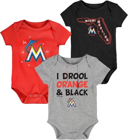MLB Newborn Infants Big Time Fan 3 Piece Bodysuit Creeper Set in Saudi Arabia