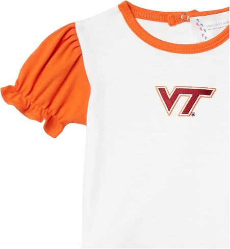 مجموعة بلومر للفتيات من Two Feet Ahead NCAA Virginia Tech Hokies Girls، برتقالي، 18 شهرًا in Kuwait