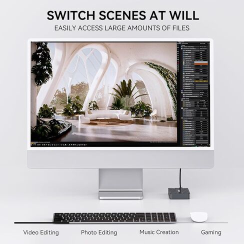 Minisopuru 40Gbps M.2 NVMe SSD Enclosure with Thunderbolt Cable, 8TB Thunderbolt NVME Enclosure for M1 M2 Pro/Max, USB4/3.2/3.1/3.0/2.0, Thunderbolt Enclosure Support 2280/2260/2242/2230 M & B+M-Key in Saudi Arabia