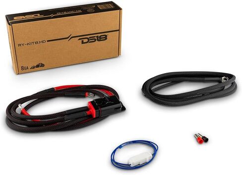 DS18 RY-KIT8.HD Ryder 8-GA Amplifier Installation Wiring Kit for Harley Davidson OFC (Oxygen Free Copper) Waterproof Fuse Holder Included - Best Amp Kit for Motorcycles, ATV, UTV in Saudi Arabia