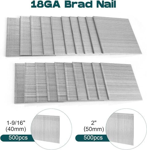 NEU MASTER 18 Gauge Brad Nails, 1000-Count Premium Quality Universal Brad Nail 1-9/16" & 2" for NFC55 & NBV5040 in Saudi Arabia