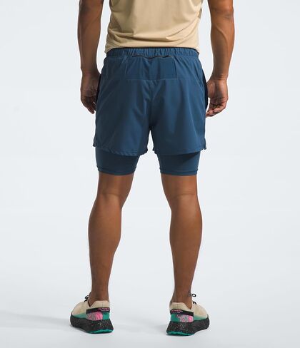 THE NORTH FACE Men's Sunriser 2-in-1 Short 6", Shady Blue, Large Regular in Saudi Arabia