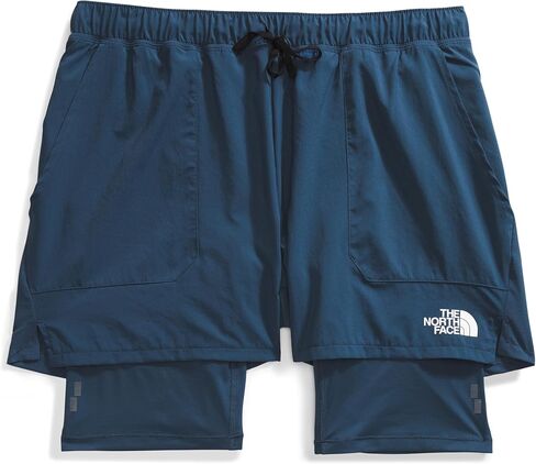 THE NORTH FACE Men's Sunriser 2-in-1 Short 6", Shady Blue, Large Regular in Saudi Arabia