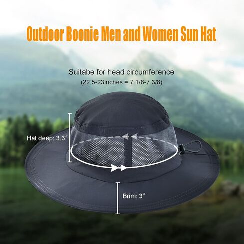 FEICUI Men Women Lightweight Booney Hat Vented Sun Hat Beach Summer Hat Sun Protection Hat Adjustable Outdoor Hat in Saudi Arabia