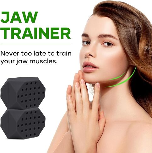 Generic 6PCS Jaw Exerciser Set for Men & Women, Silicone Jawline Exerciser 3 Level Set, Powerful Jaw Trainer & Jawline Shaper for All Level Users| Slims, Tones & Defines The Face in Saudi Arabia