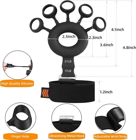 2Pcs Finger Strength Trainer,Forearm Trainer,The Hand Strength Trainer,Finger Flexion Extension Training,Finger Flexion Extension Exerciser,Grip Strength Exerciser in Saudi Arabia