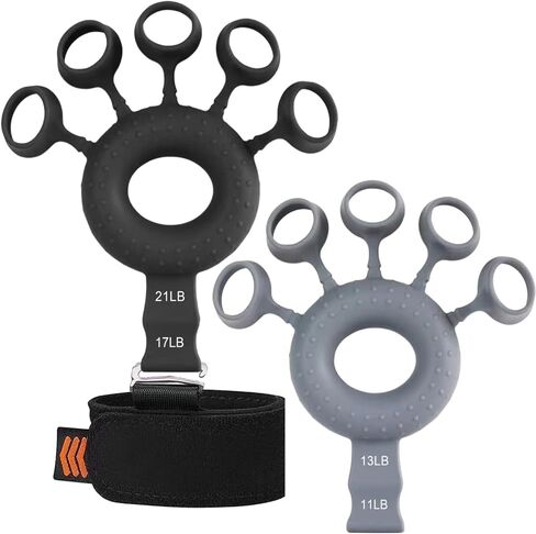 2Pcs Finger Strength Trainer,Forearm Trainer,The Hand Strength Trainer,Finger Flexion Extension Training,Finger Flexion Extension Exerciser,Grip Strength Exerciser in Saudi Arabia