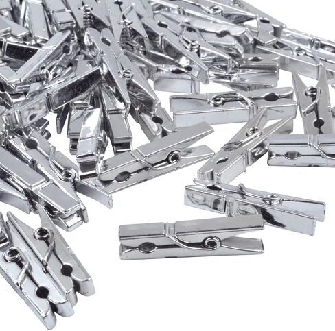 100 قطعة من المشابك البلاستيكية الصغيرة، دبابيس الملابس الصغيرة الخضراء، مشابك صور قوية وقوية لتعليق الصور والبطاقات البريدية والمذكرات وسلسلة أضواء الجنية التي يمكنك صنعها بنفسك in Kuwait