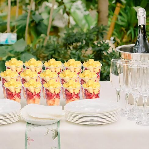 Bluesky Trading Clear Plastic Cups - 7 oz. (Pack of 100) - Disposable Plastic Drinkware, Perfect Clear Cups for Birthday Party Supplies, Weddings or Everyday Use in Saudi Arabia