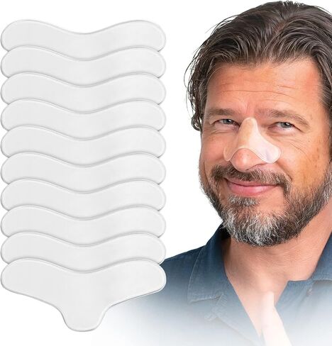 Anchy 10 Pack Nasal Pads for CPAP mask - Clear Silicone Gel - Comfortable & Reusable Mask Cushions for Sleep Apnea Therapy - Accessories for CPAP - Nose Bridge Protection in Saudi Arabia