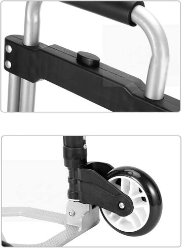 Heavy Duty Folding Hand Truck Dolly Cart Luggage Cart with 2 Elastic Ropes Telescoping Handle Handing Truck for Luggage Moving Travel Shopping Office Use (132 Lb 2 Wheels) in Saudi Arabia
