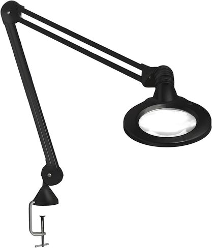 عدسة مكبرة مضيئة Luxo 18115BK، KFM LED، مشبك حافة، ذراع 45 بوصة، ديوبتر 5 بوصة in Kuwait