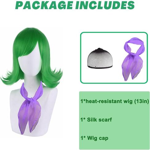 Black and Red Wig Detachable Ears 17inch Short Straight Cosplay Wig for Men Anime Cosplay Wig Outfit Synthetic Party Wig Monocle + Wig Cap in Saudi Arabia