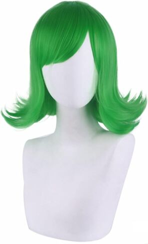 Black and Red Wig Detachable Ears 17inch Short Straight Cosplay Wig for Men Anime Cosplay Wig Outfit Synthetic Party Wig Monocle + Wig Cap in Saudi Arabia
