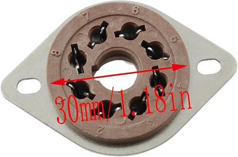 LQ Industrial 2PCS Octal Tube Socket for KT88 6550 EL34 6P6P GZS8-F2 ABS Insulated Socket with Tin-Plated Phosphor Copper Contacts Audio Vacuum Tube Component in Saudi Arabia