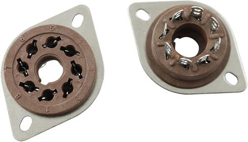 LQ Industrial 2PCS Octal Tube Socket for KT88 6550 EL34 6P6P GZS8-F2 ABS Insulated Socket with Tin-Plated Phosphor Copper Contacts Audio Vacuum Tube Component in Saudi Arabia