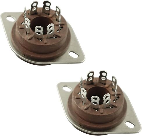 LQ Industrial 2PCS Octal Tube Socket for KT88 6550 EL34 6P6P GZS8-F2 ABS Insulated Socket with Tin-Plated Phosphor Copper Contacts Audio Vacuum Tube Component in Saudi Arabia