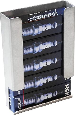 Extreme Max 5001.6148 Wall-Mount Aluminum Spark Plug Dispenser/Holder for Enclosed Race Trailer, Shop, Garage, Storage - Black in Kuwait