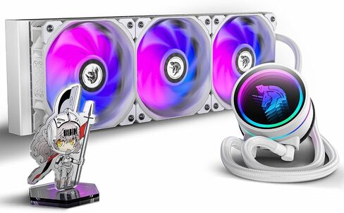 AsiaHorse WK-A360 ARGB All-in-One AIO CPU Liquid Cooler, Wandering Knight 360mm Water Cooling System with Dual High-Performance Pump and 3×120mm PWM Fans, Compatible with Intel & AMD CPUs (Black) in Kuwait
