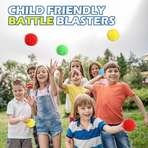 HEJIN 80 PCS Reusable Water Balls, Water Soaker Ball with Drying Bag, Cotton Water Balls for Kids Teens Boys and Girls, Water Balls, Water Summer Toys for Outdoor Play Pool Party Backyard in Kuwait