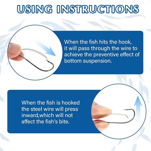 10PCS Wacky Rig Hooks, Weedless Hooks Wacky Worm Hooks Long Neck Hooks for Bass Fishing Weedless Wacky Rig Hooks Fishing Hooks Anti-Hanging Bottom Mouthguard Fish Hook for Bass Fishing Worm Lure Baits in Saudi Arabia