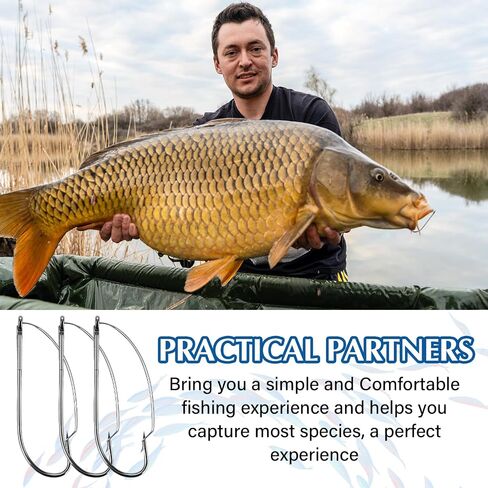 10PCS Wacky Rig Hooks, Weedless Hooks Wacky Worm Hooks Long Neck Hooks for Bass Fishing Weedless Wacky Rig Hooks Fishing Hooks Anti-Hanging Bottom Mouthguard Fish Hook for Bass Fishing Worm Lure Baits in Saudi Arabia
