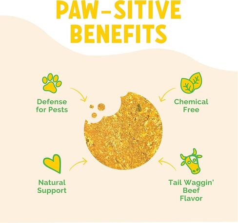 منتجات LuckyTail الطبيعية للوقاية من البراغيث والقراد للكلاب - خميرة البيرة المجففة مع الثوم للكلاب - مكملات فيتامين ب للكلاب - صنع في الولايات المتحدة الأمريكية - تقريبًا. 180 مضغ ناعم in Kuwait