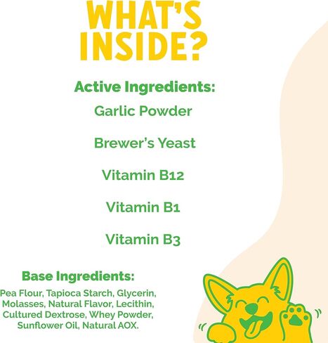 منتجات LuckyTail الطبيعية للوقاية من البراغيث والقراد للكلاب - خميرة البيرة المجففة مع الثوم للكلاب - مكملات فيتامين ب للكلاب - صنع في الولايات المتحدة الأمريكية - تقريبًا. 180 مضغ ناعم in Kuwait