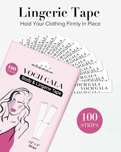 أغطية حلمات VOCH GALA زوجان (الحجم: كبير) وشريط مزدوج الجوانب للملابس (100 شريط) in Kuwait