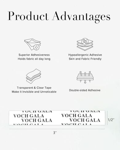 أغطية حلمات VOCH GALA زوجان (الحجم: كبير) وشريط مزدوج الجوانب للملابس (100 شريط) in Kuwait