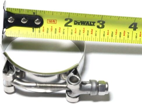 TenkeAuto Universal T Bolt Clamp Range 47mm إلى 53mm 304 الفولاذ المقاوم للصدأ أنبوب PSI عالي / توربو / مبرد داخلي لخرطوم الهوية (47 مم - 53 مم 4 عبوات) in Kuwait