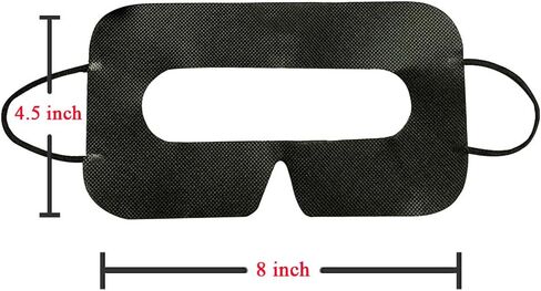 100 قطعة من قناع العين VR القابل للتصرف من YinQin، قناع غطاء سماعة الواقع الافتراضي، قناع العين الصحي VR، غطاء قناع العين الأسود VR، قناع غطاء سماعة الواقع الافتراضي المقاوم للتعرق، قناع العين العالمي للواقع الافتراضي (أسود) in Kuwait